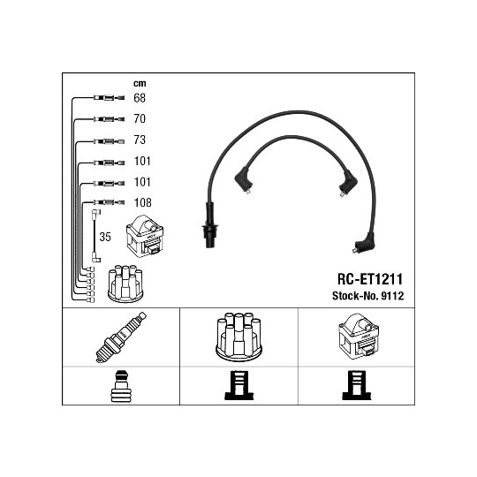 9112 - Tändkabelsats 