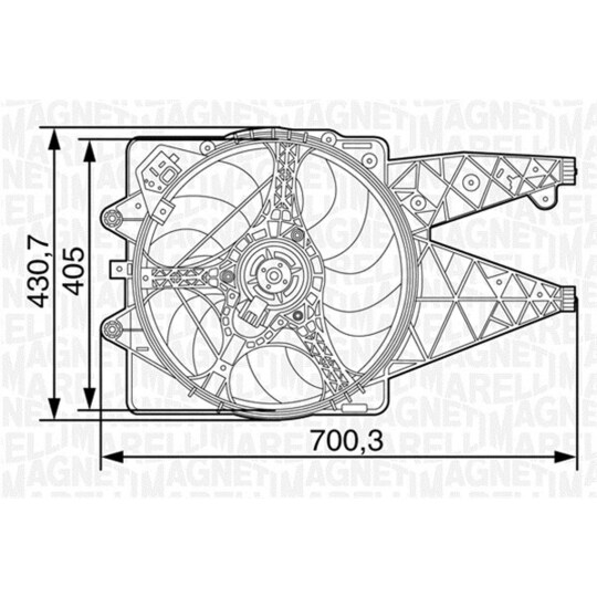 069422446010 - Fan, radiator 