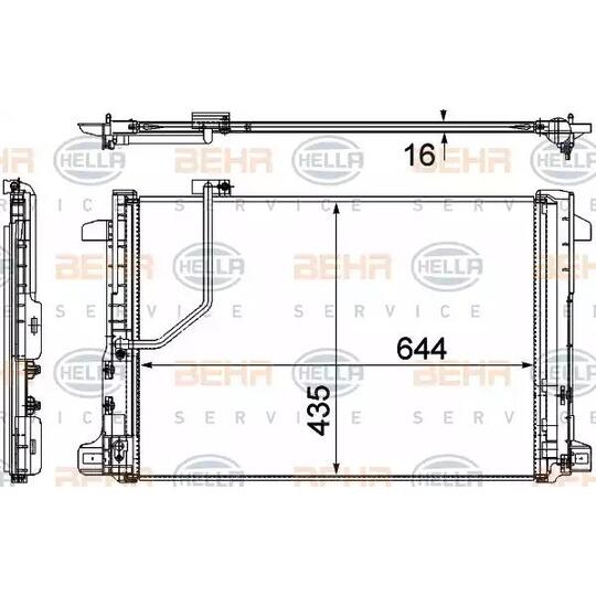 8FC351 307-651 - Condenser, air conditioning 