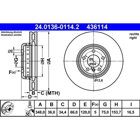 24.0136-0114.2 - Brake Disc 