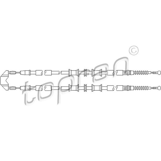 207 366 - Cable, parking brake 