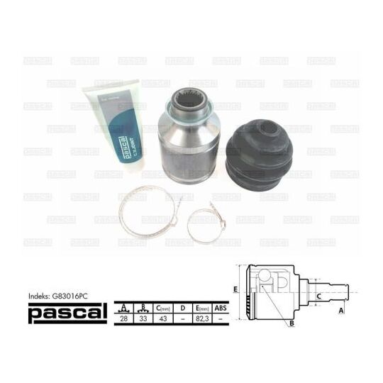 G83016PC - Joint Kit, drive shaft 