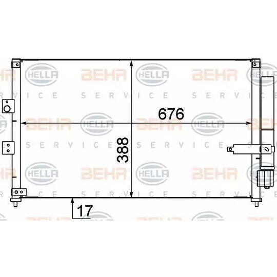 8FC351 318-611 - Condenser, air conditioning 