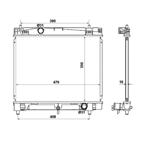  53972 - Cooling water radiator 