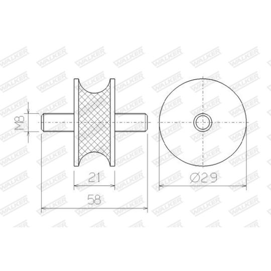 81354 - Rubber Strip, exhaust system 