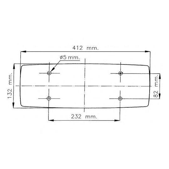 37494028 - Rear lamp glass 