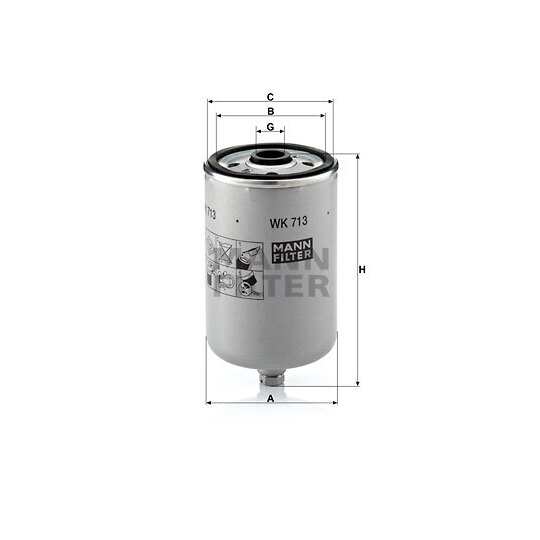 WK 713 - Fuel filter 