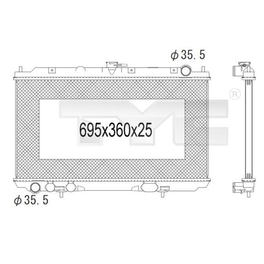 724-1004 - Radiator, engine cooling 