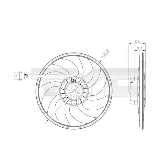 837-0037 - Fan, radiator 