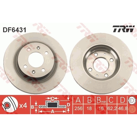 DF6431 - Brake Disc 