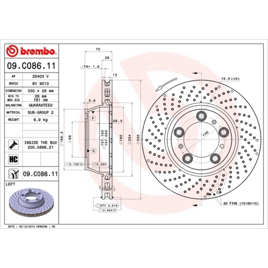 09.C086.11 - Brake Disc 