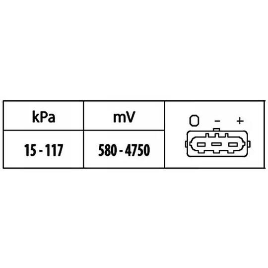 6PP 009 400-461 - Sensor, intake manifold pressure 