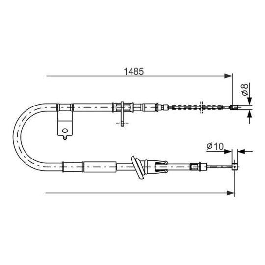 1 987 477 612 - Cable, parking brake 