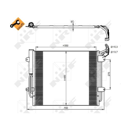 350054 - Condenser, air conditioning 