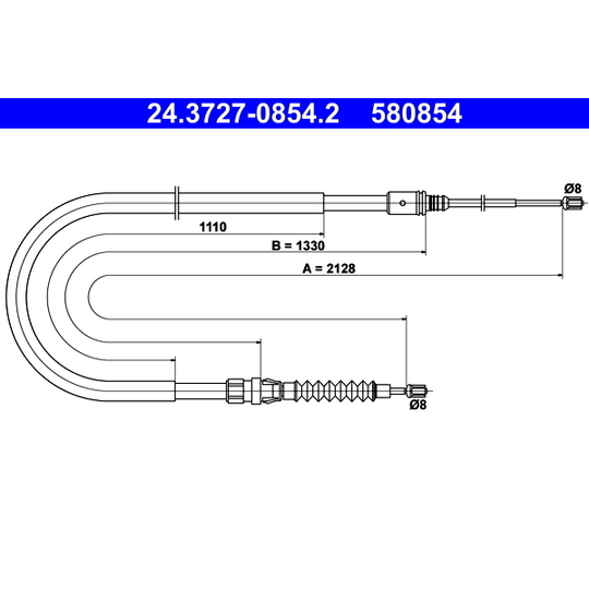 24.3727-0854.2 - Cable, parking brake 