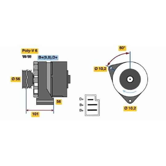 0 986 033 290 - Alternator 