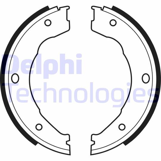 LS1982 - Brake Shoe Set, parking brake 