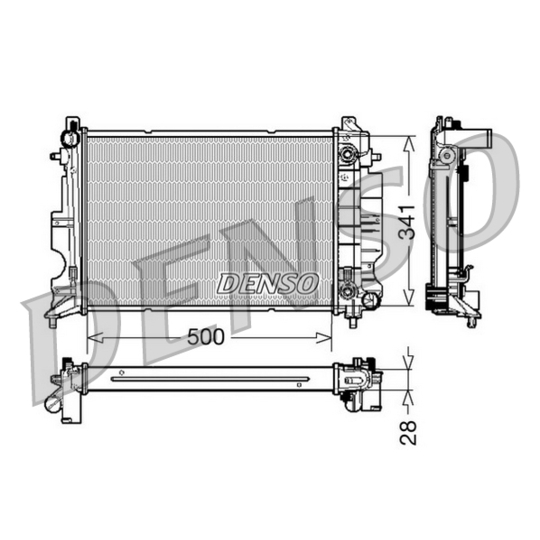 DRM25013 - Radiaator, mootorijahutus 