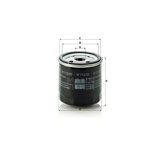 W 712/20 - Oil filter 