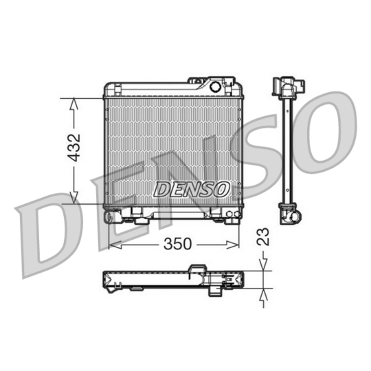 DRM05013 - Radiaator, mootorijahutus 