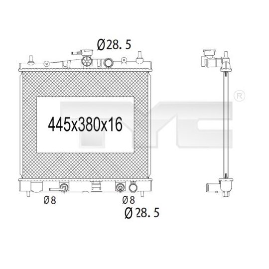 724-1014 - Radiator, engine cooling 