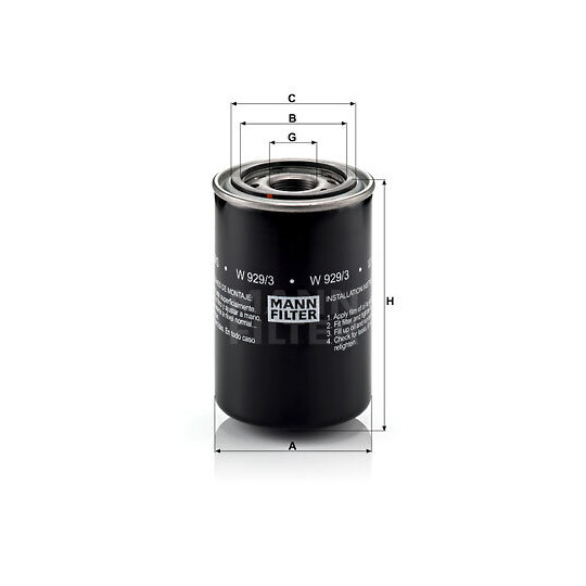W 929/3 - Oil filter 