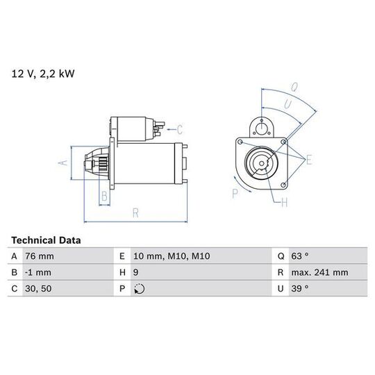 0 986 021 620 - Startmotor 