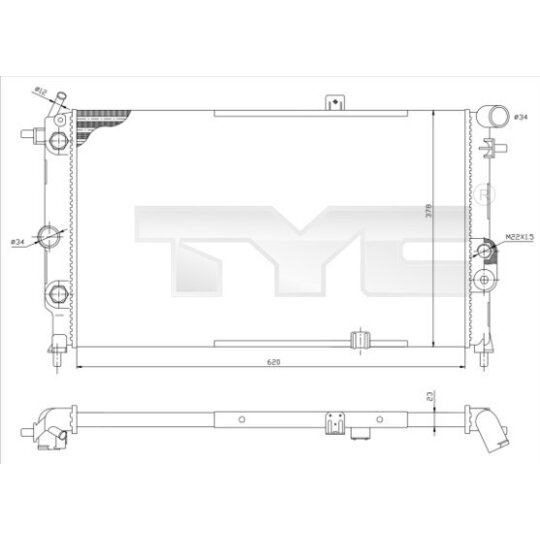 725-0001-R - Kylare, motorkylning 