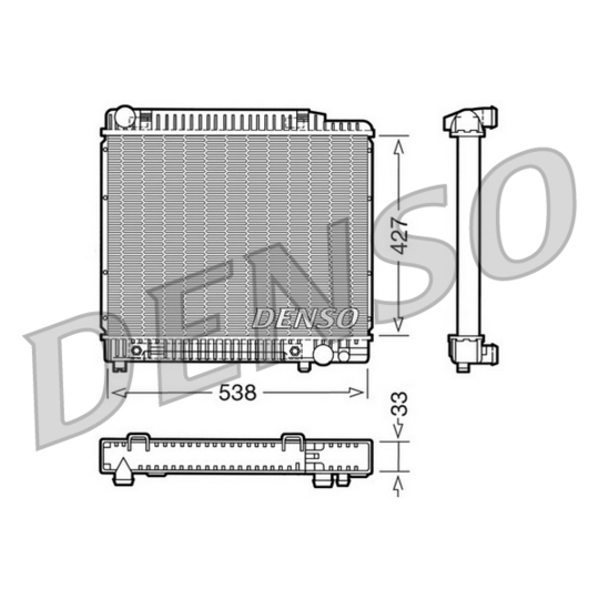 DRM17022 - Radiaator, mootorijahutus 