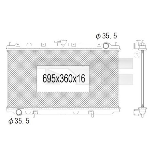 724-1009 - Radiator, engine cooling 