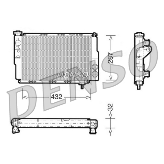 DRM23040 - Radiaator, mootorijahutus 