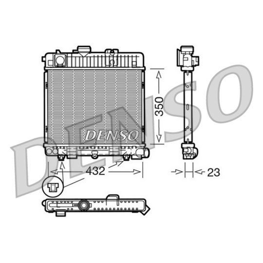 DRM05025 - Radiaator, mootorijahutus 