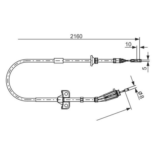 1 987 482 284 - Cable, parking brake 