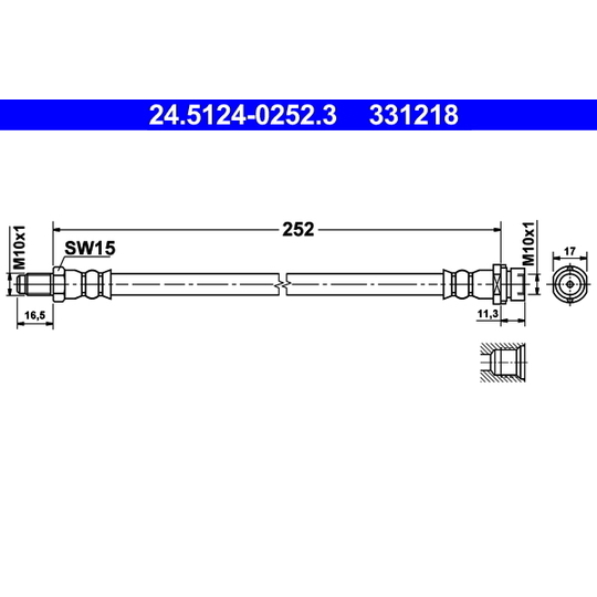 24.5124-0252.3 - Brake Hose 