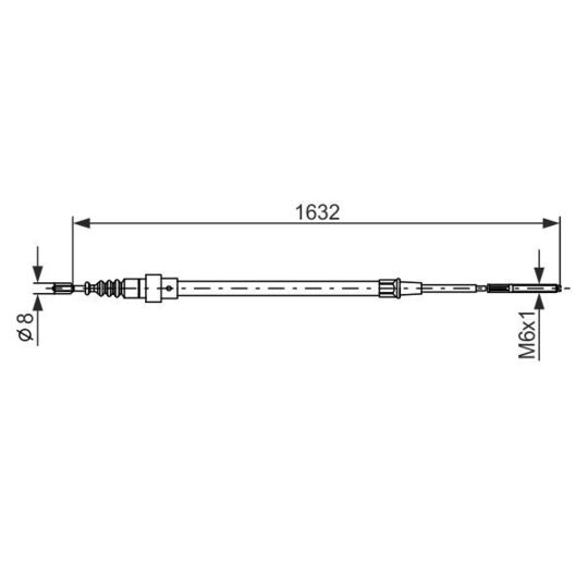 1 987 477 204 - Cable, parking brake 