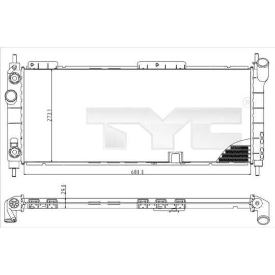 725-0003 - Radiator, engine cooling 