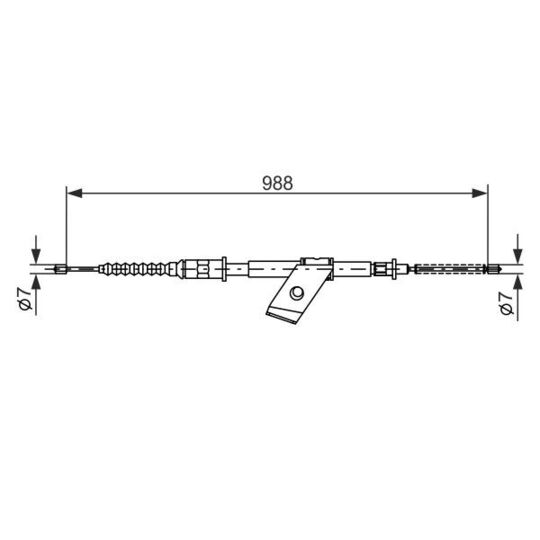 1 987 477 106 - Cable, parking brake 