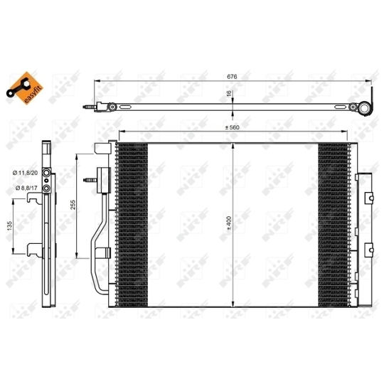 350044 - Condenser, air conditioning 