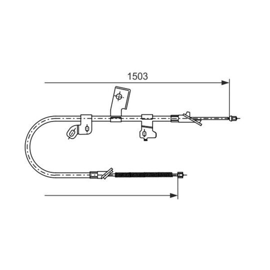 1 987 477 543 - Cable, parking brake 