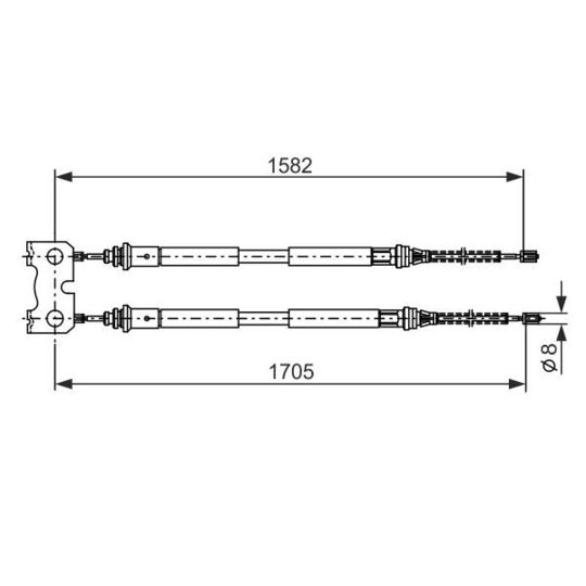 1 987 477 834 - Cable, parking brake 