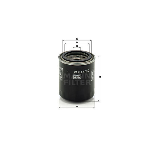 W 814/80 - Oil filter 