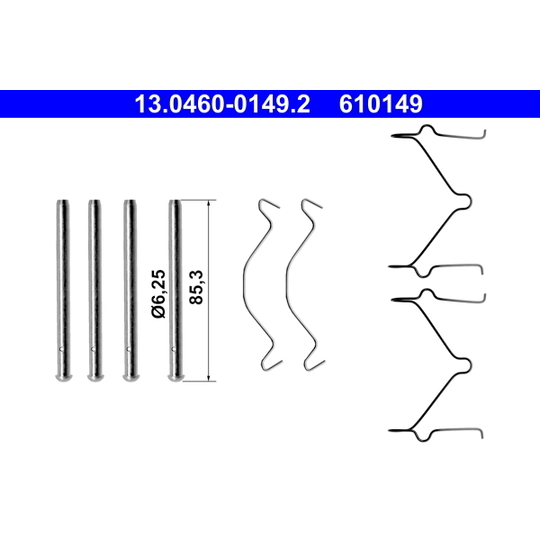 13.0460-0149.2 - Tillbehörssats, skivbromsbelägg 