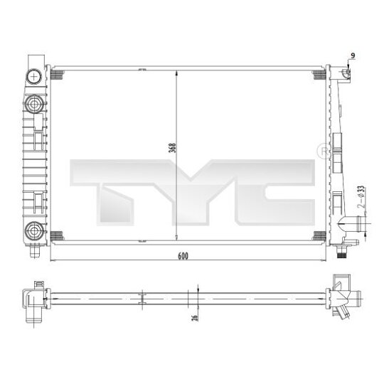 721-0012 - Kylare, motorkylning 