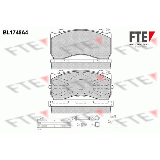BL1748A4 - Brake Pad Set, disc brake 