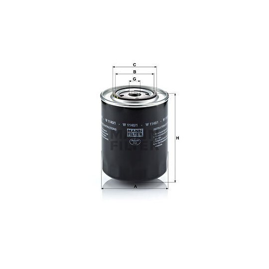 W 1140/1 - Oil filter 
