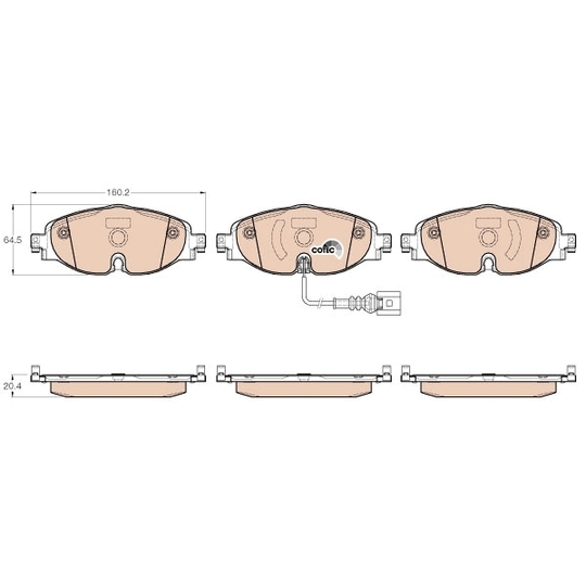 GDB1956 - Brake Pad Set, disc brake 