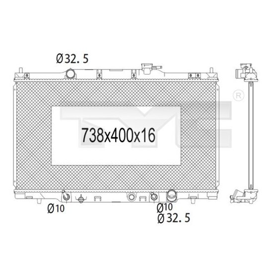 712-1006 - Radiator, engine cooling 