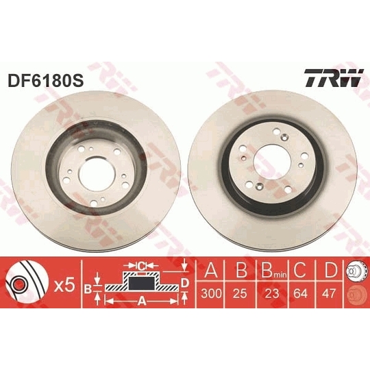 DF6180S - Brake Disc 