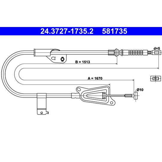 24.3727-1735.2 - Cable, parking brake 