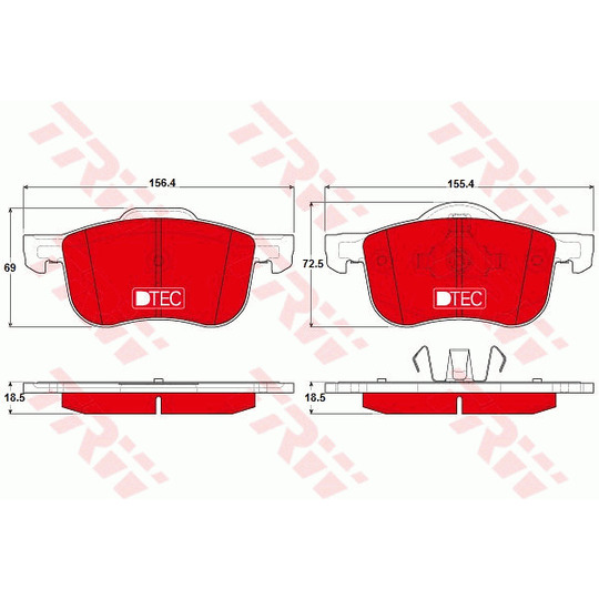 GDB1388DTE - Brake Pad Set, disc brake 